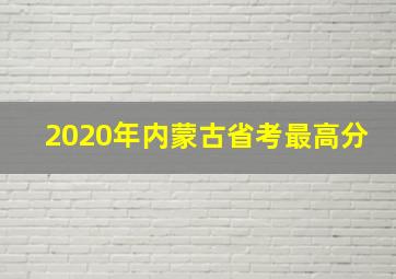 2020年内蒙古省考最高分