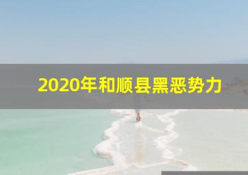 2020年和顺县黑恶势力