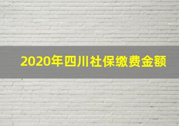 2020年四川社保缴费金额