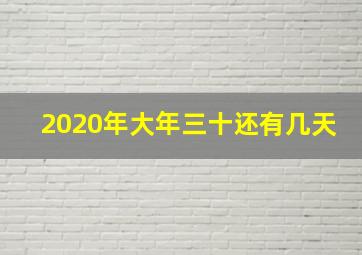 2020年大年三十还有几天