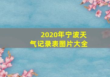 2020年宁波天气记录表图片大全