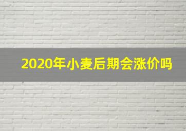 2020年小麦后期会涨价吗