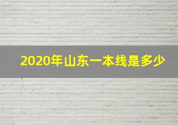 2020年山东一本线是多少