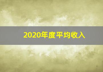 2020年度平均收入