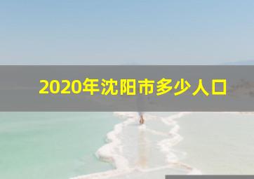 2020年沈阳市多少人口