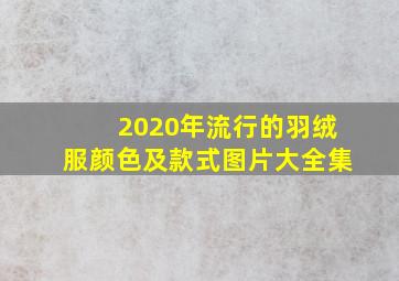 2020年流行的羽绒服颜色及款式图片大全集