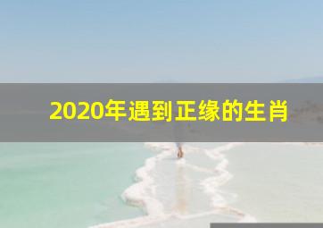 2020年遇到正缘的生肖