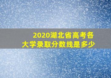 2020湖北省高考各大学录取分数线是多少