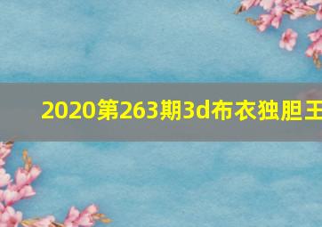 2020第263期3d布衣独胆王