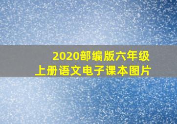 2020部编版六年级上册语文电子课本图片