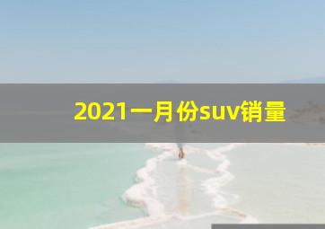 2021一月份suv销量