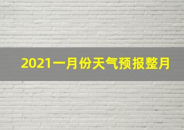 2021一月份天气预报整月