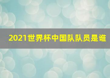 2021世界杯中国队队员是谁