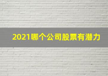 2021哪个公司股票有潜力