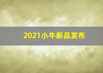 2021小牛新品发布