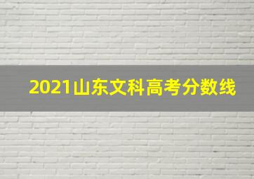 2021山东文科高考分数线