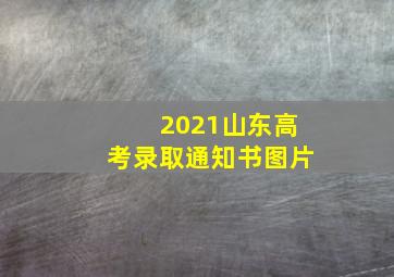 2021山东高考录取通知书图片