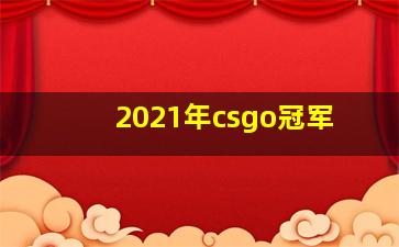 2021年csgo冠军