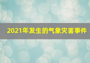 2021年发生的气象灾害事件