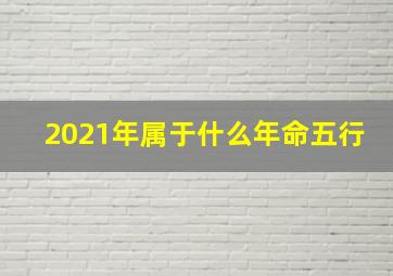 2021年属于什么年命五行