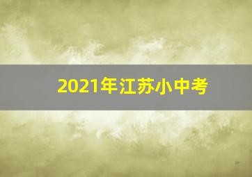 2021年江苏小中考