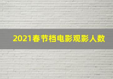 2021春节档电影观影人数