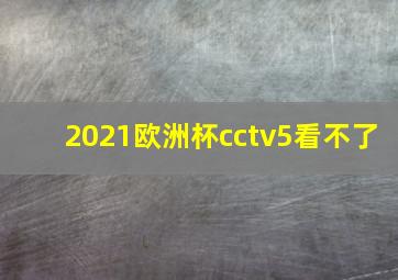 2021欧洲杯cctv5看不了