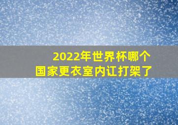 2022年世界杯哪个国家更衣室内讧打架了