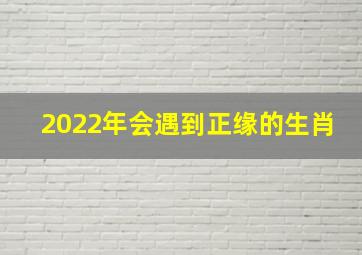 2022年会遇到正缘的生肖