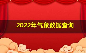 2022年气象数据查询