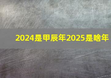 2024是甲辰年2025是啥年