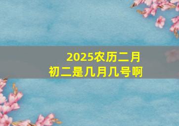 2025农历二月初二是几月几号啊