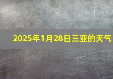 2025年1月28日三亚的天气