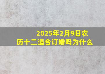 2025年2月9日农历十二适合订婚吗为什么