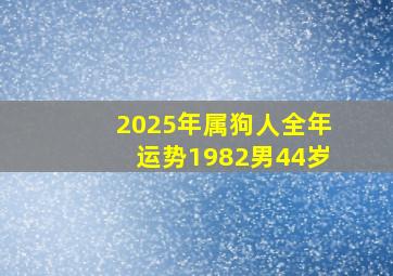 2025年属狗人全年运势1982男44岁