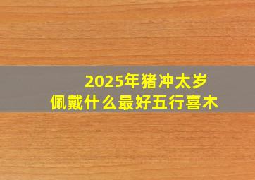 2025年猪冲太岁佩戴什么最好五行喜木