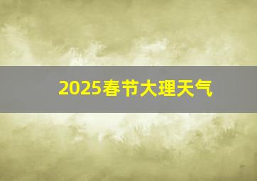 2025春节大理天气