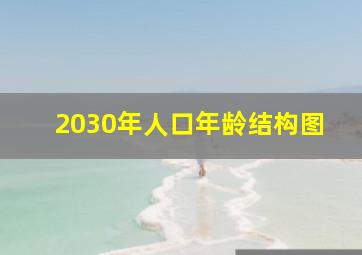 2030年人口年龄结构图