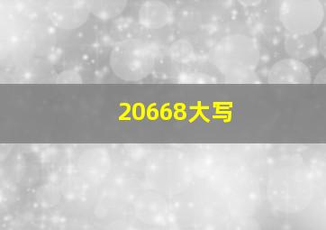 20668大写