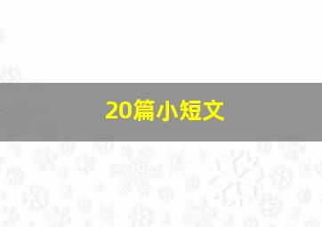 20篇小短文