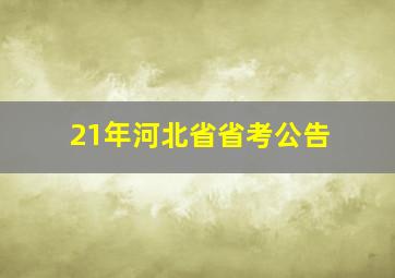 21年河北省省考公告