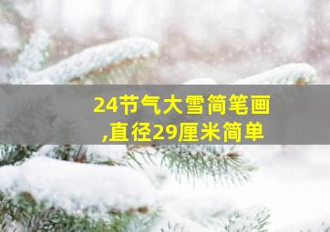 24节气大雪简笔画,直径29厘米简单