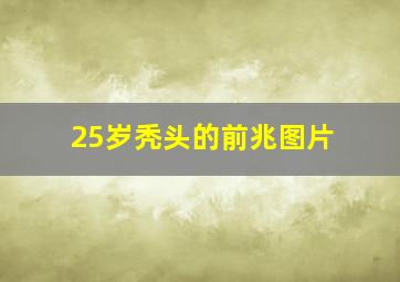 25岁秃头的前兆图片