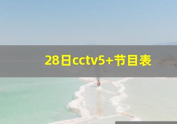 28日cctv5+节目表