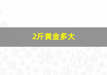 2斤黄金多大