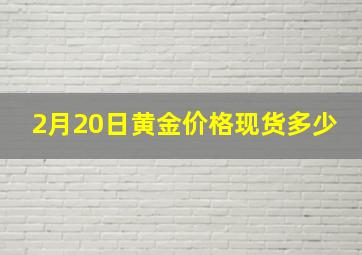 2月20日黄金价格现货多少