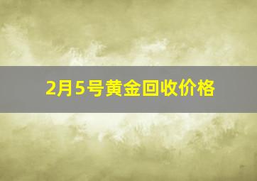 2月5号黄金回收价格