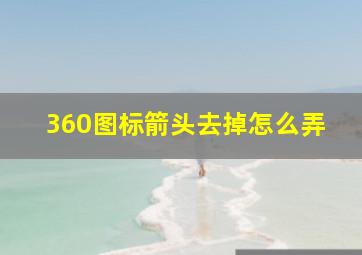 360图标箭头去掉怎么弄