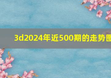 3d2024年近500期的走势图