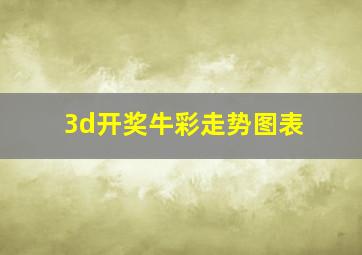 3d开奖牛彩走势图表